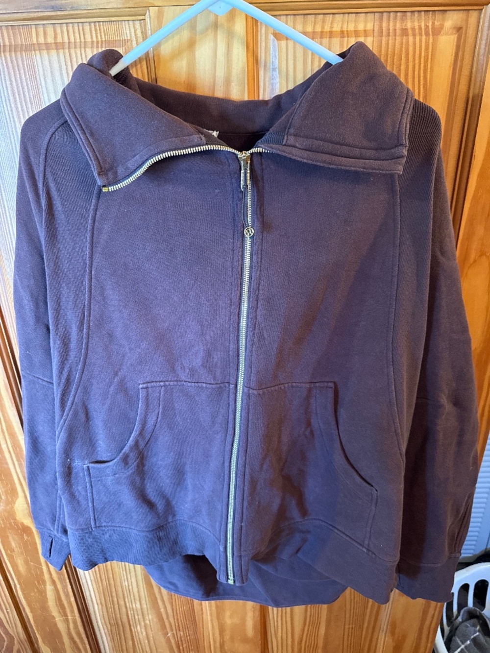 Brown with Gold Zipper Lululemon Oversized Scuba Jacket